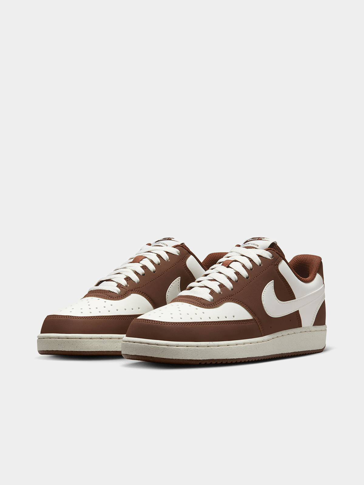 Nike Womens Court Vision Brown/White Sneakers